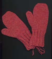 Scan of Shetland wool mittens