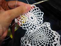Starting the doily