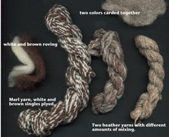 Yarn and wool samples