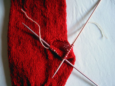 Pick up stitches from strand of yarn