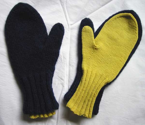 Photograph of layered mittens