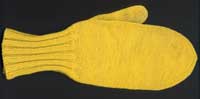 yellow mitten - adult size