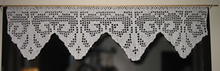 Lily pattern filet crochet edging