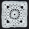 scan of square motif in mercerized cotton